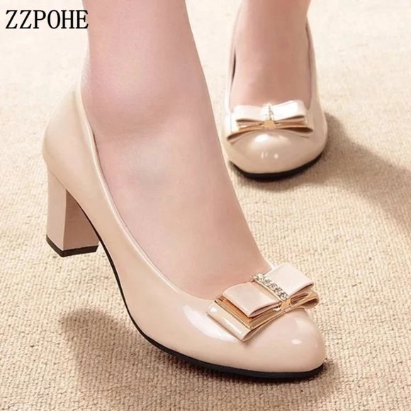 Women High Heels Party Shoes Ladies Leather